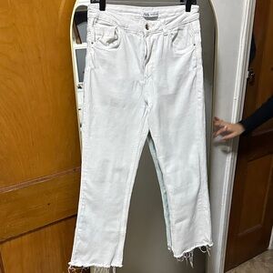 Zara White high rise Women's Jeans